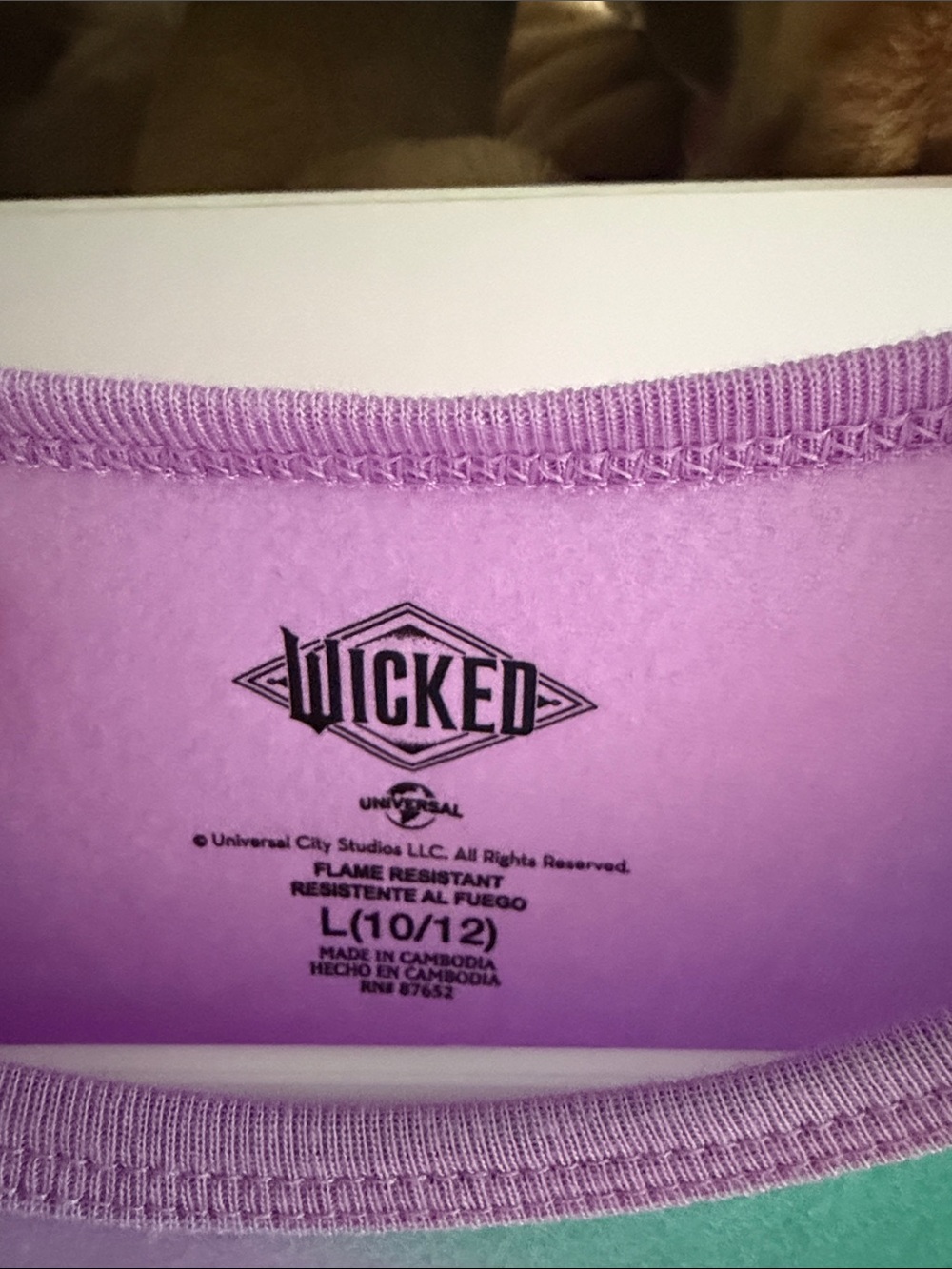 Girls' Long sleeve fleece Wicked PJ’s 10-12 - Picture 3 of 6